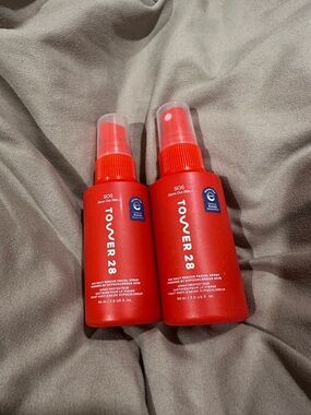 Tower 28 Facial Rescue Spray — Bright Red Travel Duo